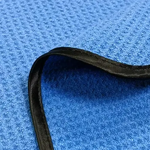 POLYTE Elite Microfiber Drying Towel (25x36, 2 Pack, Waffle, Blue) - 5