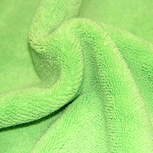 POLYTE Microfiber Cleaning Towel (16x24 in, 18 Pack, Blue,Green,Yellow) - 4