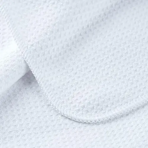 POLYTE Premium Microfiber Oshxona Idish Qo'l Sochiq Waffli To'qima 12 Dona (16x28 dyuym, Oq) - 6