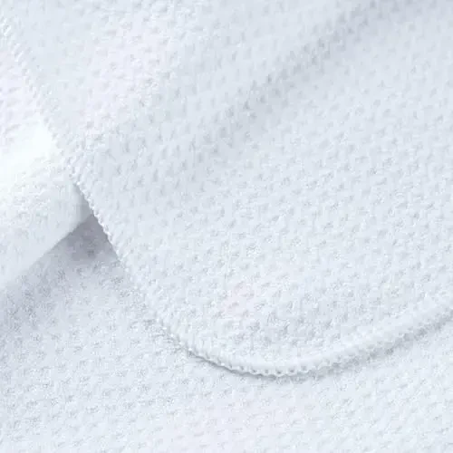 POLYTE Premium Microfiber Oshxona Idish Qo'l Sochiq Waffli To'qima 12 Dona (16x28 dyuym, Oq) - 6