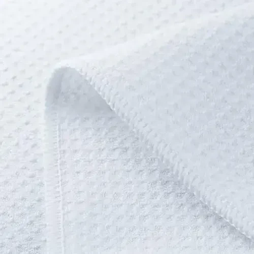 POLYTE Premium Microfiber Kitchen Dish Hand Towel Waffle Weave 12 Pack (16x28 in, White) - 5