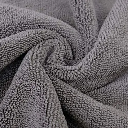 POLYTE Premium Microfiber Cleaning Towel,16x16 in 36 Pack (Blue,Gray,Yellow) - 3