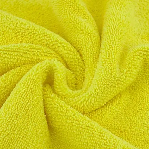 POLYTE Premium Microfiber Cleaning Towel,16x16 in 36 Pack (Blue,Gray,Yellow) - 5