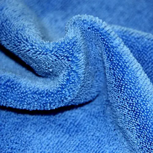 POLYTE Premium Microfiber Cleaning Towel,16x16 in 36 Pack (Blue,Green,Yellow) - 4