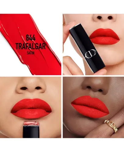 Помада Rouge Dior - Satin-844 Trafalgar - красно-оранжевый - 3