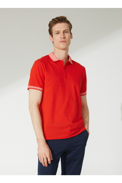 Pomegranate Flower Men's Polo T-shirt 4a9000000003 - Modazone (1)