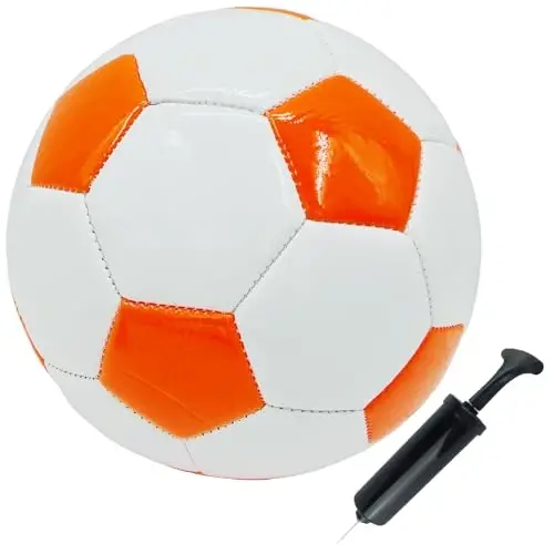 Soccer Ball Size 2,3,4,5 with Pump Needle Classic White Black Thicker PU Tight Weaved Suitable for Youth Boy League Game Trainning Practice or Gift - 1