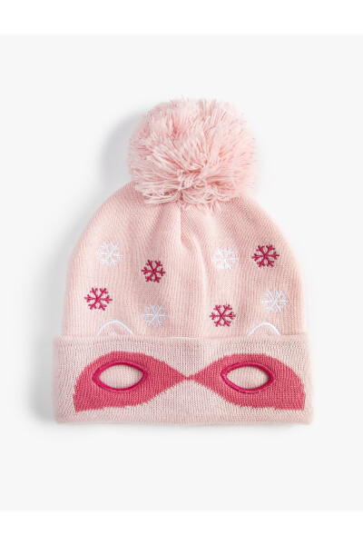 Pompom beanie, window detail mask. - 4