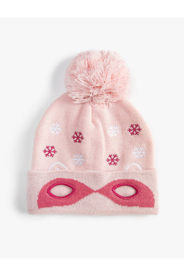 Pompom beanie, window detail mask. - 1