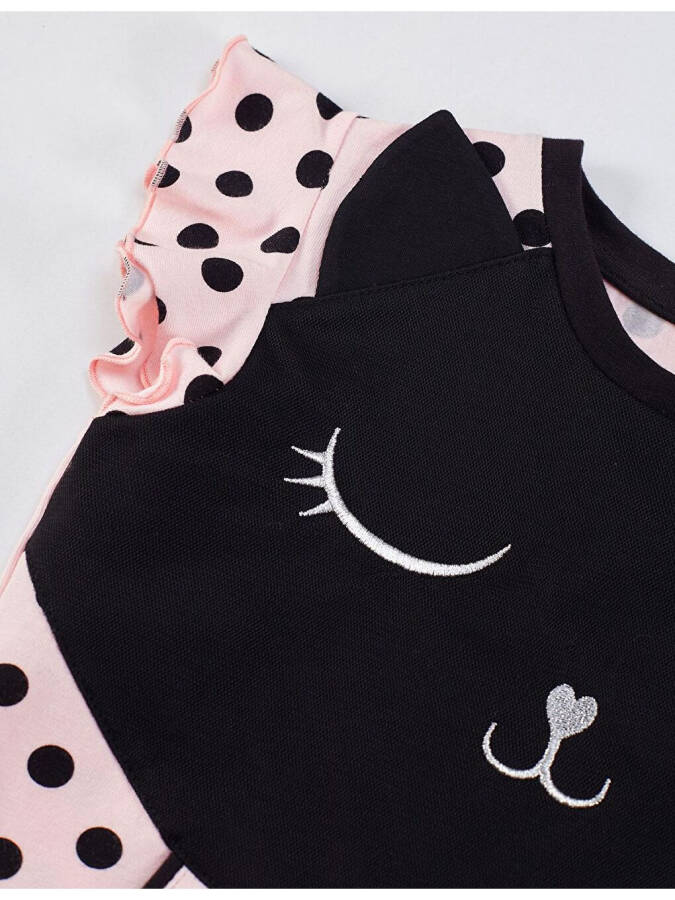 Pompom Dotted Cat Girl Dress - 5