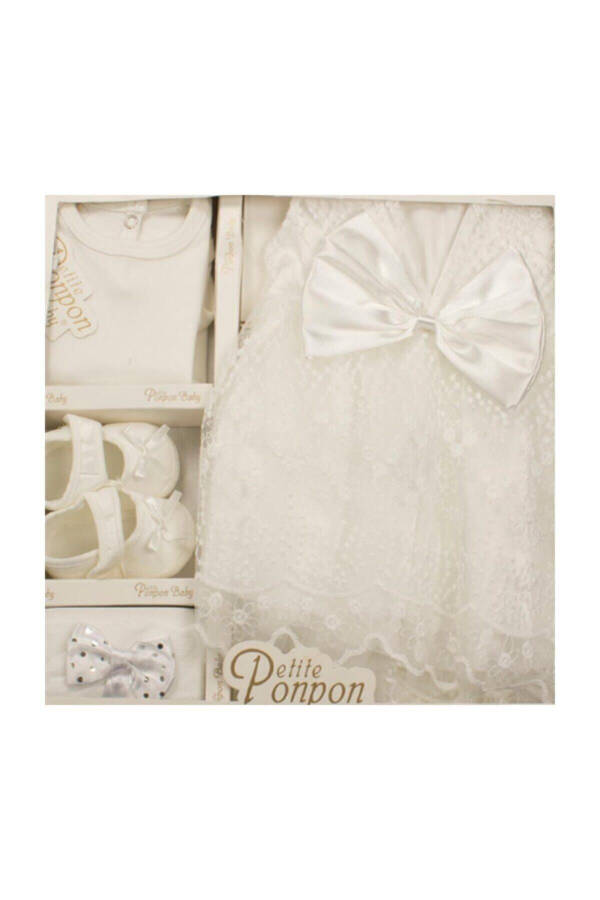 Pompom Girl Dress Set Newborn - Hospital Discharge And Birthday Set (0-6 Months) - 4