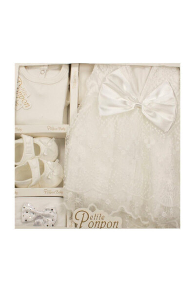 Pompom Girl Dress Set Newborn - Hospital Discharge And Birthday Set (0-6 Months) - 2