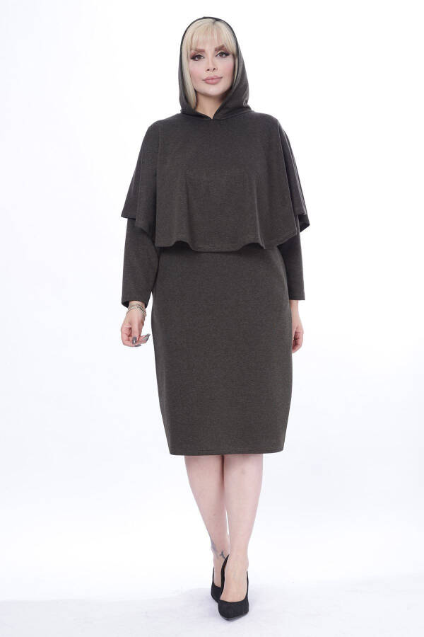 Poncho Pocketed Two Piece Winter Dress 24d-2445 - 1