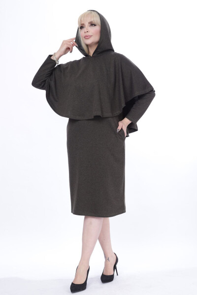 Poncho Pocketed Two Piece Winter Dress 24d-2445 - 8