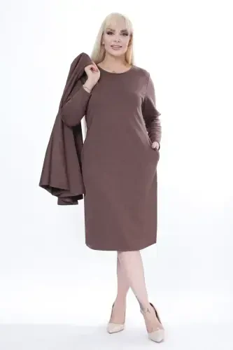 Poncho Pocketed Two Piece Winter Dress 4a-2441 - 2