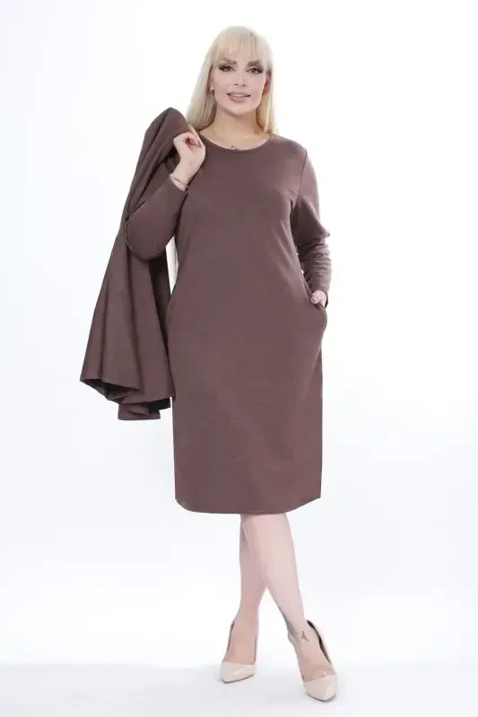 Poncho Pocketed Two Piece Winter Dress 4a-2441 - 2