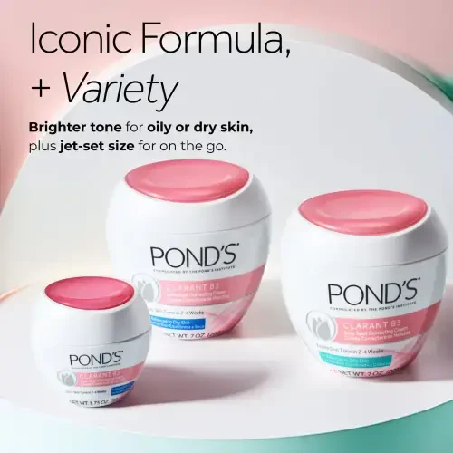 Pond's Correcting Facial Cream Clarant B3 Cream Quru Teri Uchun Qora Dogʻlarni Tozalovchi 7 oz - 6