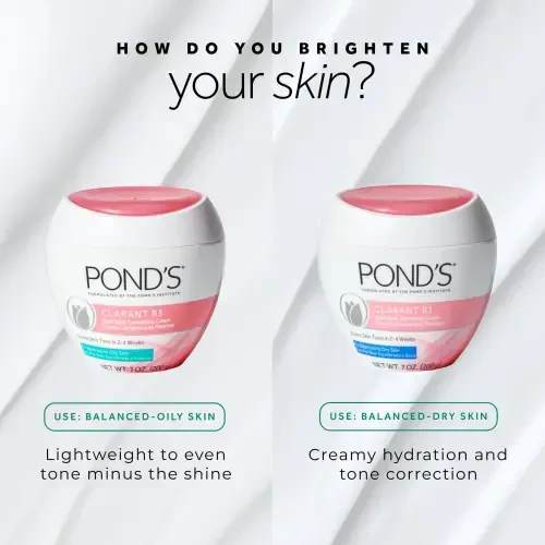 Pond's Correcting Facial Cream Clarant B3 Cream Quru Teri Uchun Qora Dogʻlarni Tozalovchi 7 oz - 7