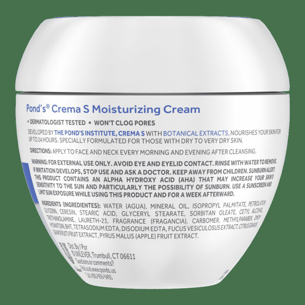 Pond’s Crema S Face Moisturizer Cream, Facial Moisturizing for Dry to Very Dry Skin 10.1 oz - 11