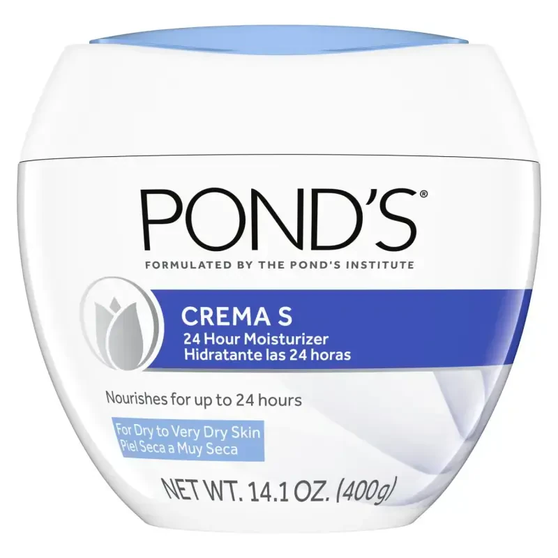 Pond’s Crema S Yuz Nemlendirici Krem, Quruqdan juda quruq teriga yuzni namlash uchun, 10.1 untsiya - POND'S