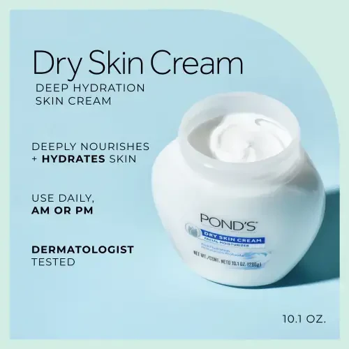 Pond’s Dry Skin Face Moisturizer Cream, Daily Facial Moisturizing 10.1 oz - POND'S (1)
