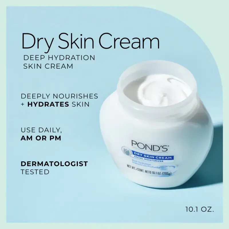 Pond’s Dry Skin Face Moisturizer Cream, Daily Facial Moisturizing 10.1 oz - 2