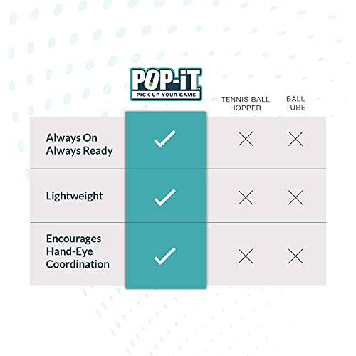 Pop-It Tennis to'pi yig'uvchi (Yosh o'lchami Yashil) Tennis aksessuarlari, ixcham va sayohat uchun qulay, Tennis uskunalari - 7