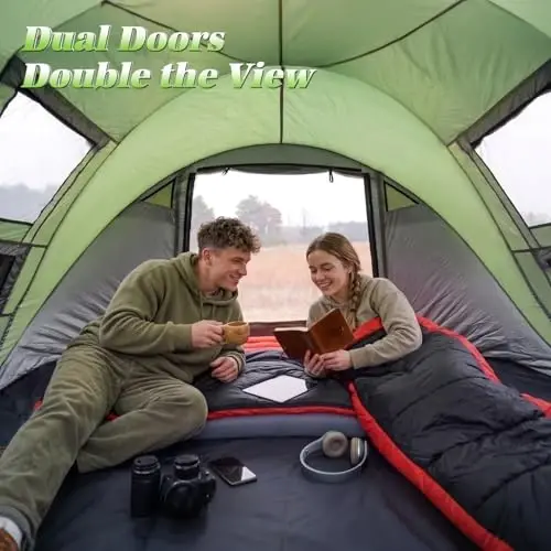 Pop Up Camping Tent 2/4 Person, Instant Family Tents, Easy Setup Automatic Tent for Camping Hiking & Traveling - 4