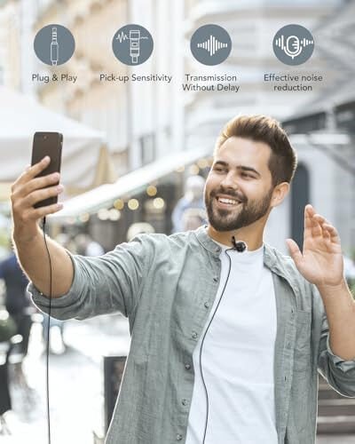 PoP Voice 2Pcs Professional Lavalier Lapel Microphone 3.5mm Compatible With DJI Mic/Rode Wireless GO Transmitters for Smartphone Camera, Mini Mic for YouTube, Interview, Video, Broadcasters - 5