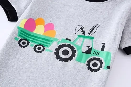 Popshion Boys Pajamas 100% Cotton Toddler 2 Piece Short Sleeve Pjs Kids Summer Sleepwear Clothes Set 3t-10t - 4