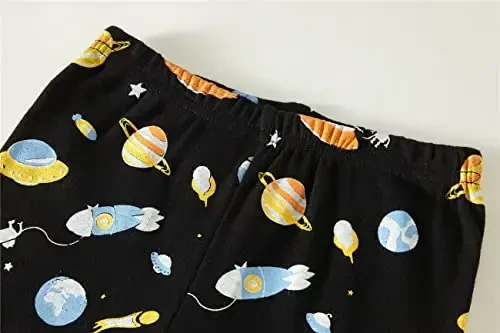 Popshion Boys Pajamas 100% Cotton Toddler 2 Piece Short Sleeve Pjs Kids Summer Sleepwear Clothes Set 3t-10t - 5