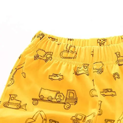 Popshion Boys Pajamas 100% Paxtadan Yozgi Bolalar Pidjaklari 2 Qismli Kalta Yengli Pidjaklar Bolalar Yozgi Uyqu Kiyimlari To'plami 3t-10t - 6