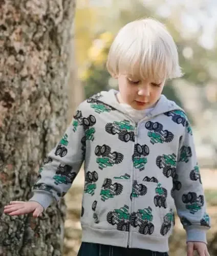 Popshion Boys Toddler Cartoon Dinosaur Hoodies Jacket Cool Long Sleeve Zipper Hooded Sport Sweatshirt Coat for Kids 1-7 Years - 3