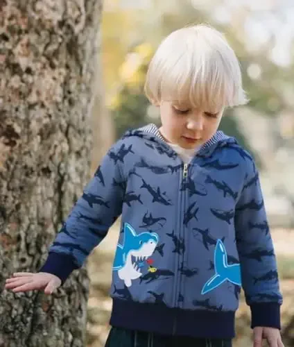 Popshion Boys Toddler Cartoon Dinosaur Hoodies Jacket Cool Long Sleeve Zipper Hooded Sport Sweatshirt Coat for Kids 1-7 Years - 2