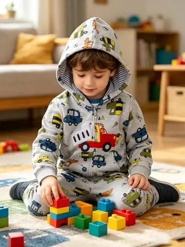 Popshion Boys Toddler Cartoon Dinosaur Hoodies Jacket Cool Long Sleeve Zipper Hooded Sport Sweatshirt Coat for Kids 1-7 Years - 3