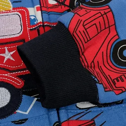 Popshion Boys Toddler Cartoon Dinosaur Hoodies Jacket Cool Long Sleeve Zipper Hooded Sport Sweatshirt Coat for Kids 1-7 Years - 1