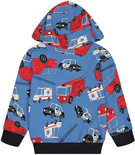 Popshion Boys Toddler Cartoon Dinosaur Hoodies Jacket Cool Long Sleeve Zipper Hooded Sport Sweatshirt Coat for Kids 1-7 Years - 4