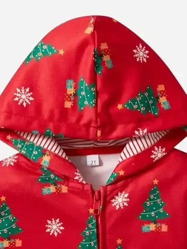 Popshion Boys Toddler Multfilm Dinozavr Kapüşonli Jeket Salqin Uzun Yengli Fermuarli Kapüşonli Sport Sviter Palto Bolalar uchun 1-7 Yillar - 4