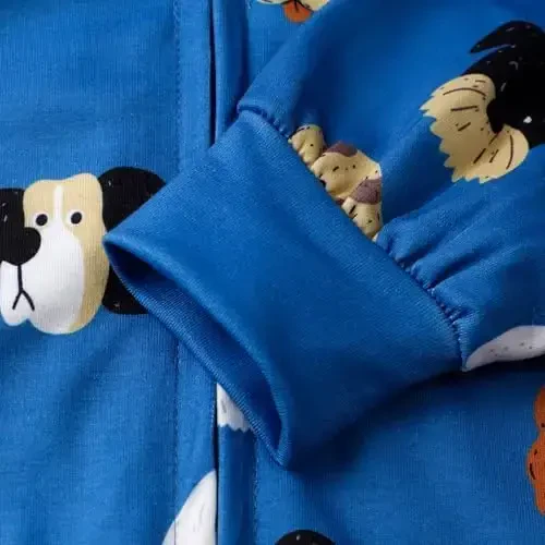 Popshion Boys Toddler Multfilm Dinozavr Kapüşonli Ko'ylagi Salqin Uzun Yengli Fermuarli Kapüşonli Sport Sviter Palto Bolalar uchun 1-7 Yosh - 5