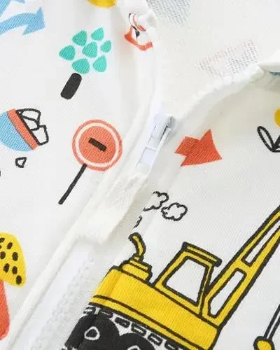 Popshion Boys Toddler Multfilm Dinozavr Xudi Jeketi Zo'r Uzun Qisma Fermuarli Kapüşonlu Sport Sviter Palto Bolalar Uchun 1-7 Yosh - 4