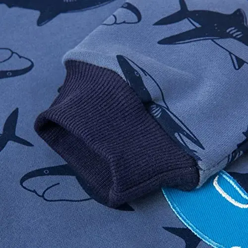 Popshion Boys Toddler Cartoon Dinosaur Hoodies Jacket Cool Long Sleeve Zipper Hooded Sport Sweatshirt Coat for Kids 1-7 Years - 6