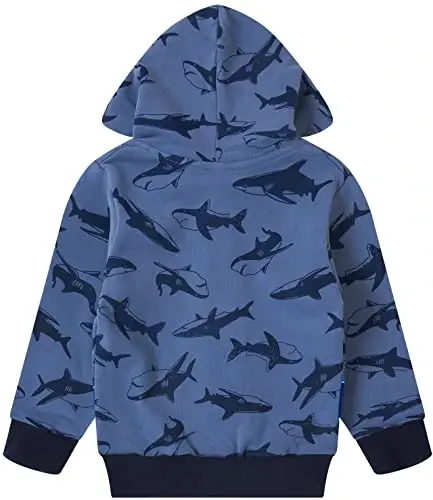 Popshion Boys Toddler Cartoon Dinosaur Hoodies Jacket Cool Long Sleeve Zipper Hooded Sport Sweatshirt Coat for Kids 1-7 Years - 3