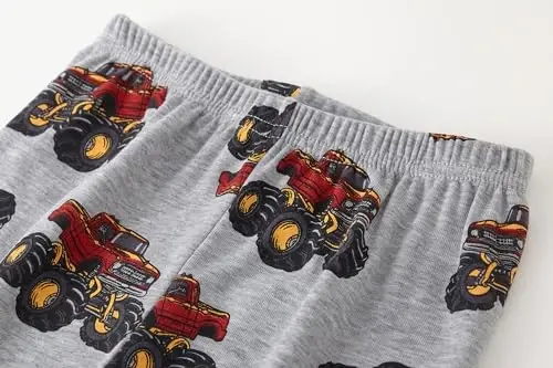 Boys Pajamas 100% Cotton Toddler 2 Piece Short Sleeve Pjs Kids Summer Sleepwear Clothes Set 3t-10t - 6