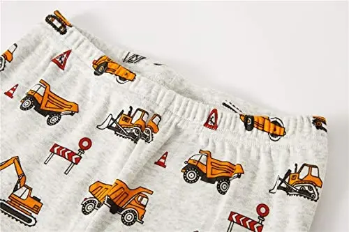 Popshion Boys Pajamas 100% Cotton Toddler 2 Piece Short Sleeve Pjs Kids Summer Sleepwear Clothes Set 3t-10t - 4