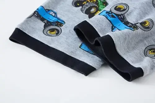 Boys Pajamas 100% Cotton Toddler 2 Piece Short Sleeve Pjs Kids Summer Sleepwear Clothes Set 3t-10t - 7