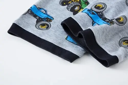 Popshion Boys Pajamas 100% Cotton Toddler 2 Piece Short Sleeve Pjs Kids Summer Sleepwear Clothes Set 3t-10t - 7