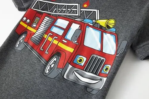 Boys Pajamas 100% Cotton Toddler 2 Piece Short Sleeve Pjs Kids Summer Sleepwear Clothes Set 3t-10t - 4