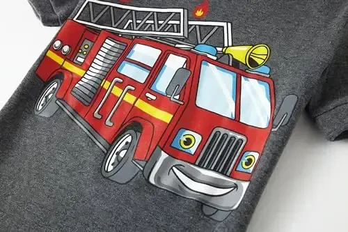 Popshion Boys Pajamas 100% Cotton Toddler 2 Piece Short Sleeve Pjs Kids Summer Sleepwear Clothes Set 3t-10t - 4