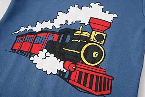 Popshion Boys Pajamas 100% Cotton Toddler 2 Piece Short Sleeve Pjs Kids Summer Sleepwear Clothes Set 3t-10t - 3