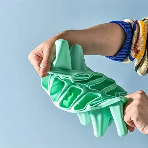 Popsicle qoliplari 12 dona silikonli muzli pop qoliplari Popsicle qolipi qayta foydalanishga yaroqli oson chiqariladigan muzli pop tayyorlovchi (12 ta katakli-yashil) - 4